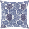 Azora AZO-006 Woven Square Pillow in Navy & White by Surya