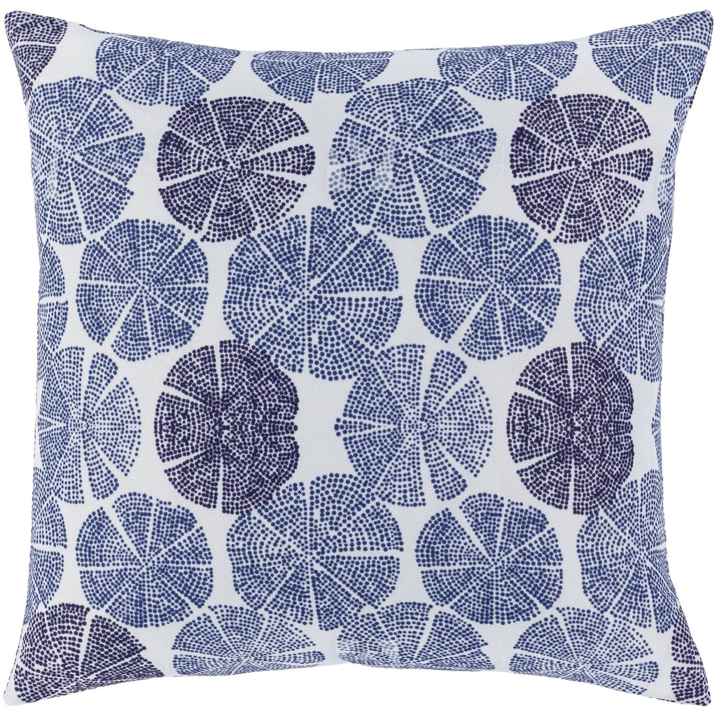 Azora AZO-006 Woven Square Pillow in Navy & White by Surya