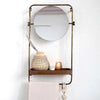 Antique Gold Wall Mirror with Shelf