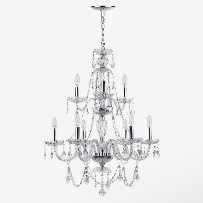 Aura 9-Light Adjustable Beaded Chandelier