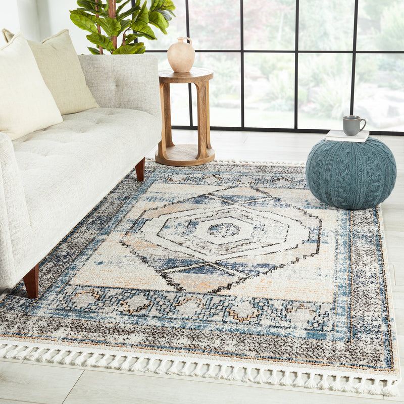 Bahia Samsun Blue & Light Orange Rug 5