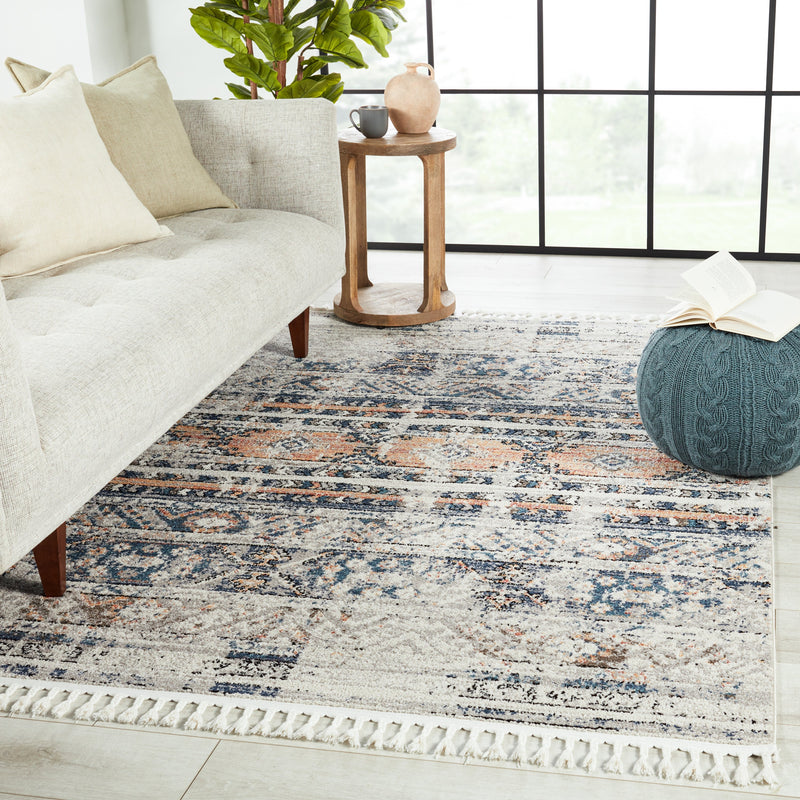 Bahia Camili Blue & Light Orange Rug 5