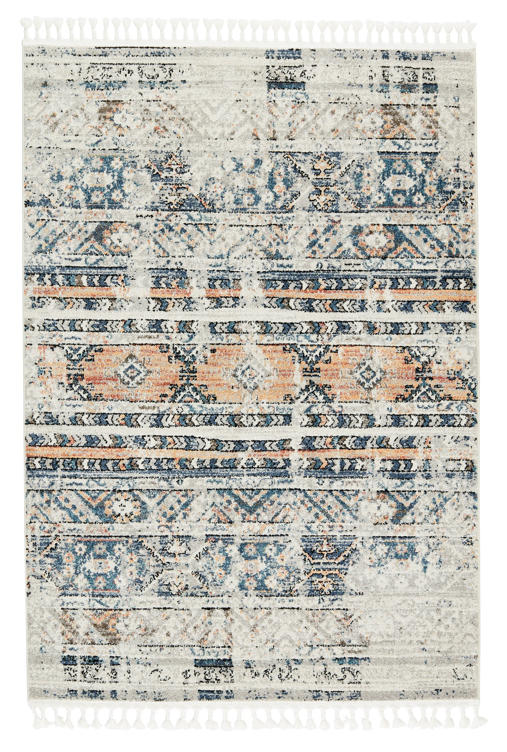 Bahia Camili Blue & Light Orange Rug 1