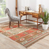 Thebes Geometric Rug in Cardinal & Mustard Gold design by Jaipur Living