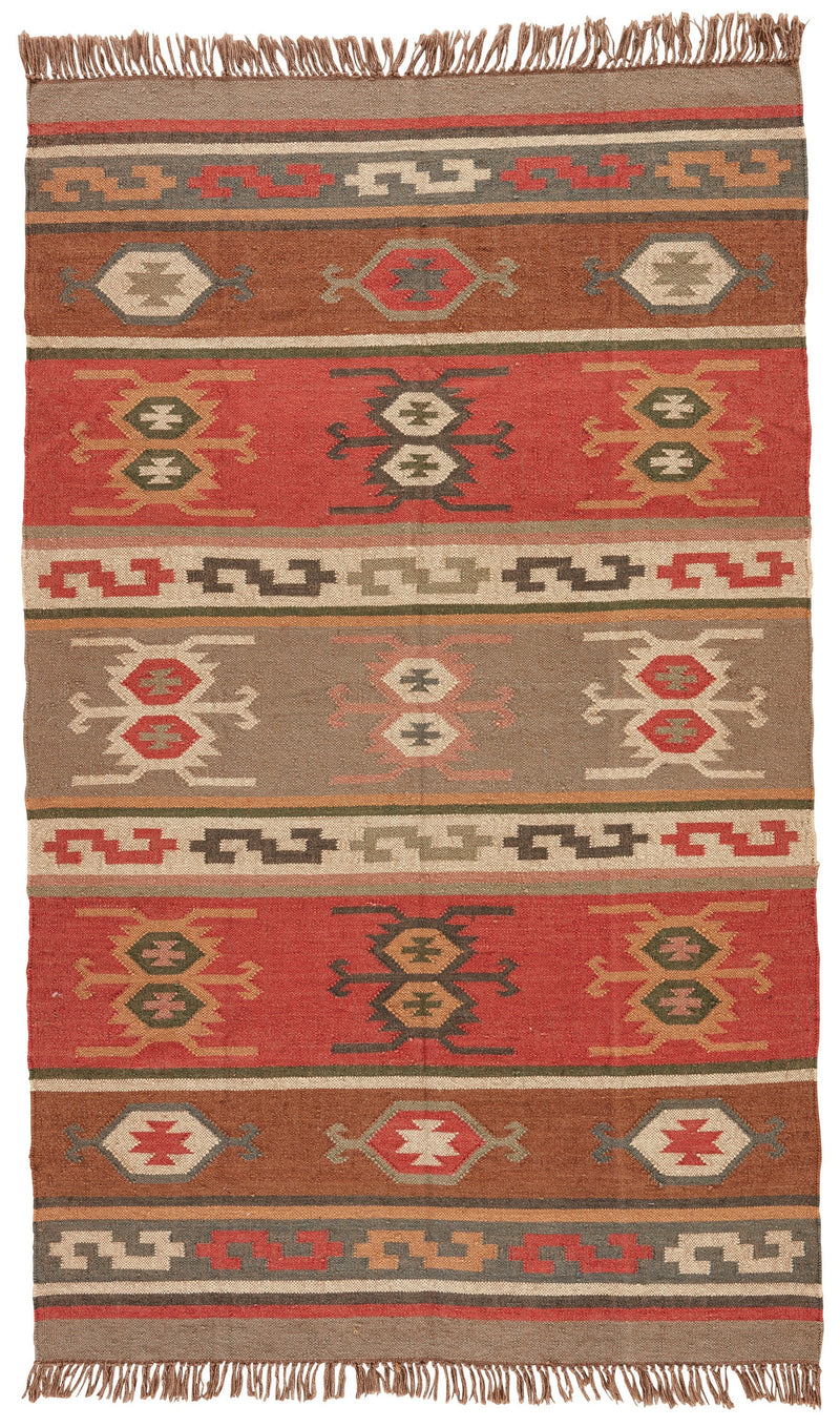 Thebes Geometric Rug in Cardinal & Mustard Gold design by Jaipur Living