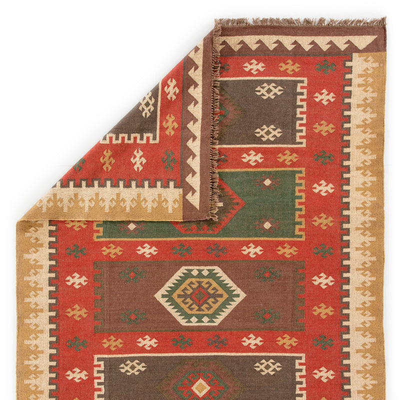 Amman Geometric Rug in Zinfandel & Wood Thrush design by Jaipur Living