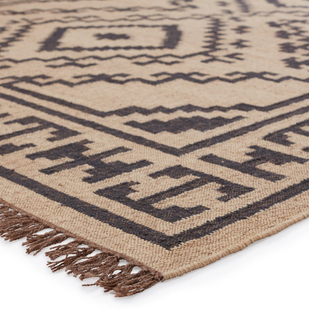 Jaima Handmade Tribal Rug in Beige & Black by Jaipur Living