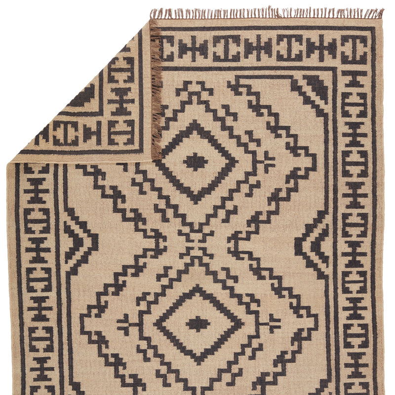 Jaima Handmade Tribal Rug in Beige & Black by Jaipur Living