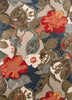 Petal Pusher Handmade Floral Multicolor & Gray Area Rug