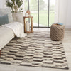 Candela Handmade Geometric Grey & Cream Rug by Jaipur Living