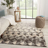 Carrizo Handmade Geometric Grey & Cream Rug by Jaipur Living