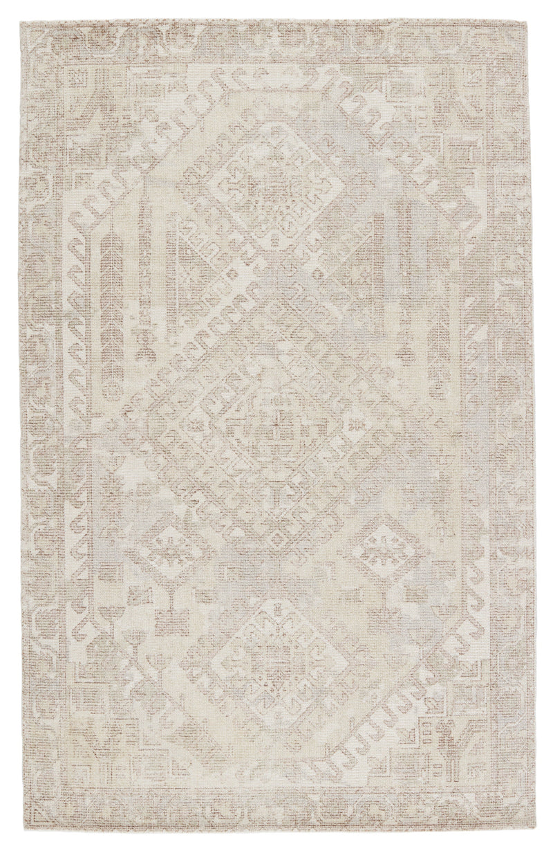 Blythe Arlowe Reversible Handwoven Light Taupe & Cream Rug 1