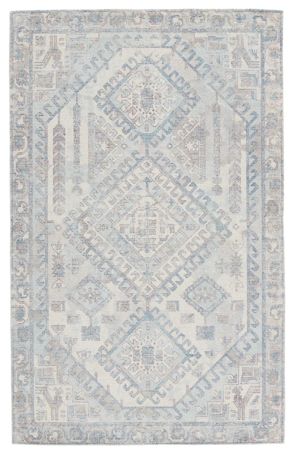 Blythe Arlowe Reversible Handwoven Light Blue & Gray Rug 1