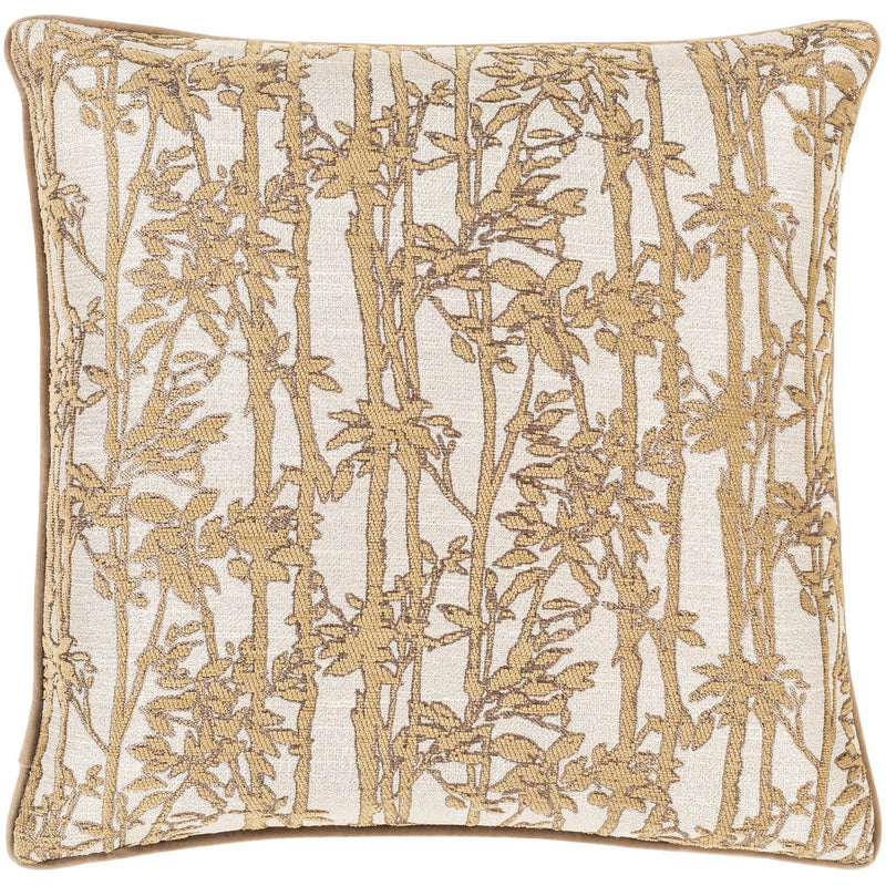 Biming BMG-002 Woven Pillow in Tan & Ivory by Surya