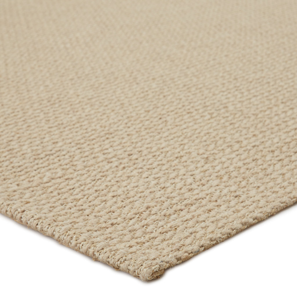 Emere Handmade Solid Beige Rug