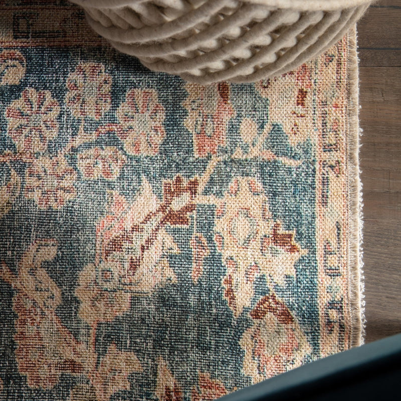 Boheme Bardia Dark Teal & Rust Rug