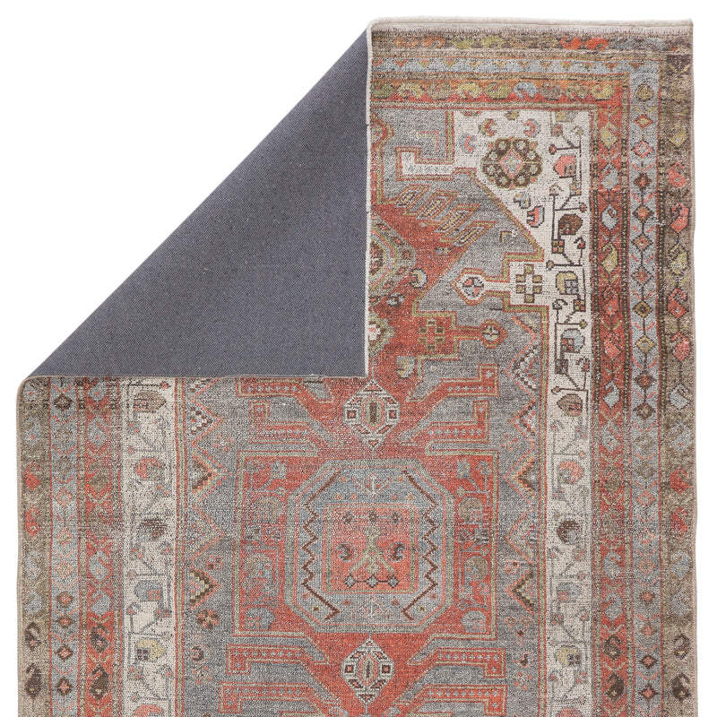 Palazza Medallion Gray/ Orange Rug by Jaipur Living