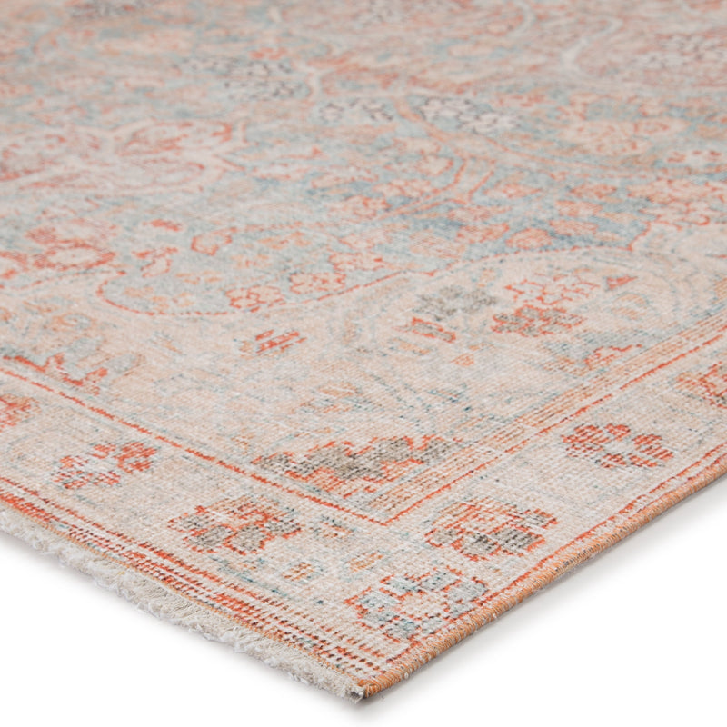 Fay Medallion Orange/ Light Blue Rug