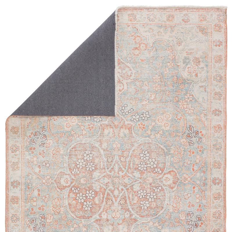 Fay Medallion Orange/ Light Blue Rug