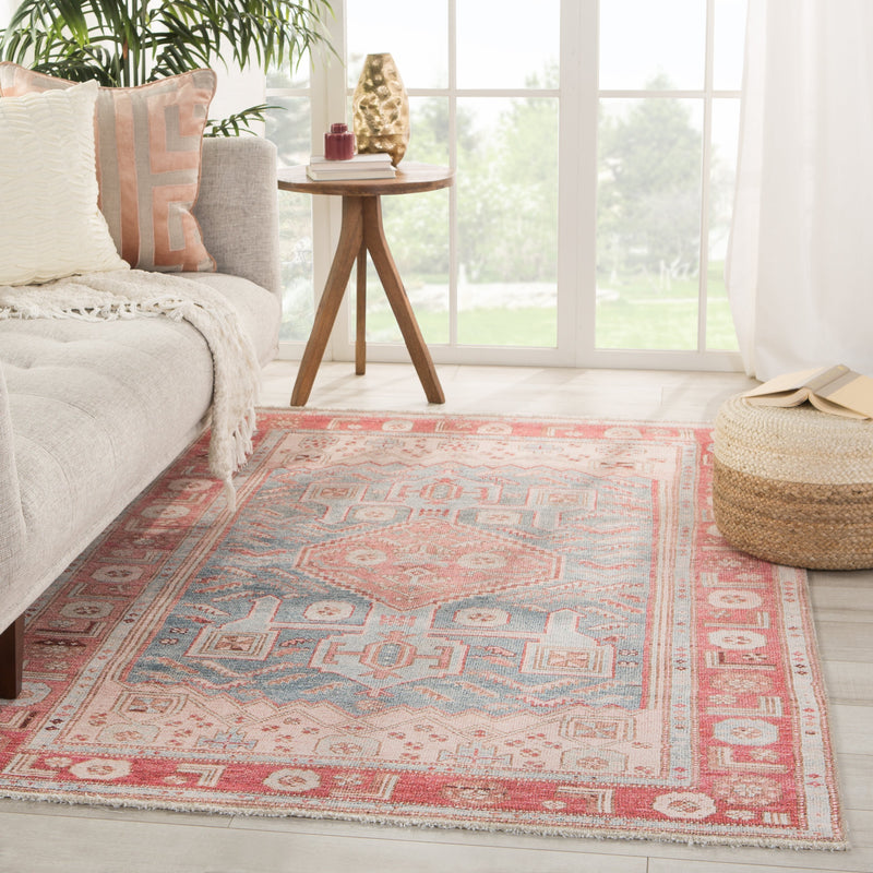 Fiddler Medallion Pink/ Blue Rug