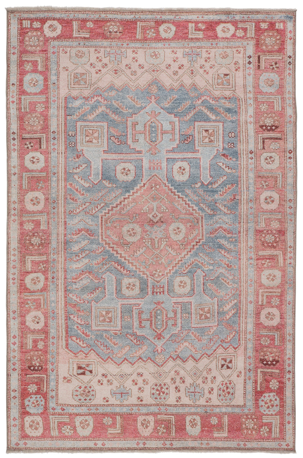 Fiddler Medallion Pink/ Blue Rug