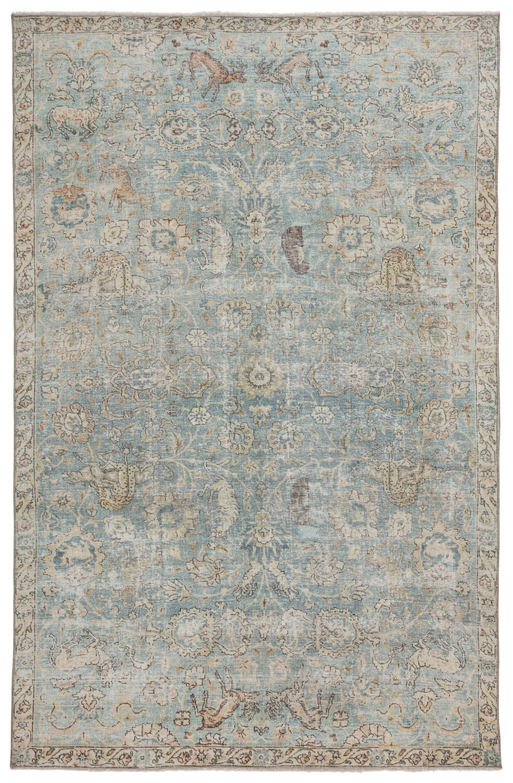 Stag Oriental Teal/ Gold Rug