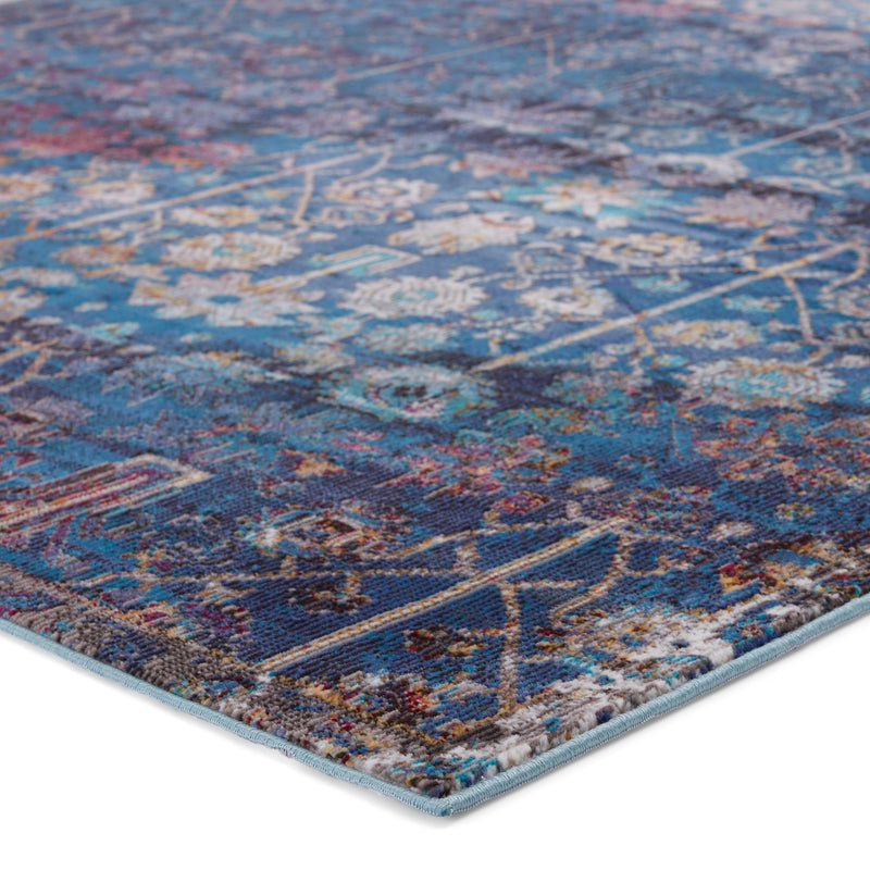 Izar Trellis Rug in Blue & Red by Jaipur Living