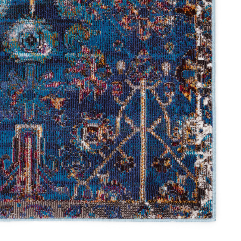 Izar Trellis Rug in Blue & Red by Jaipur Living