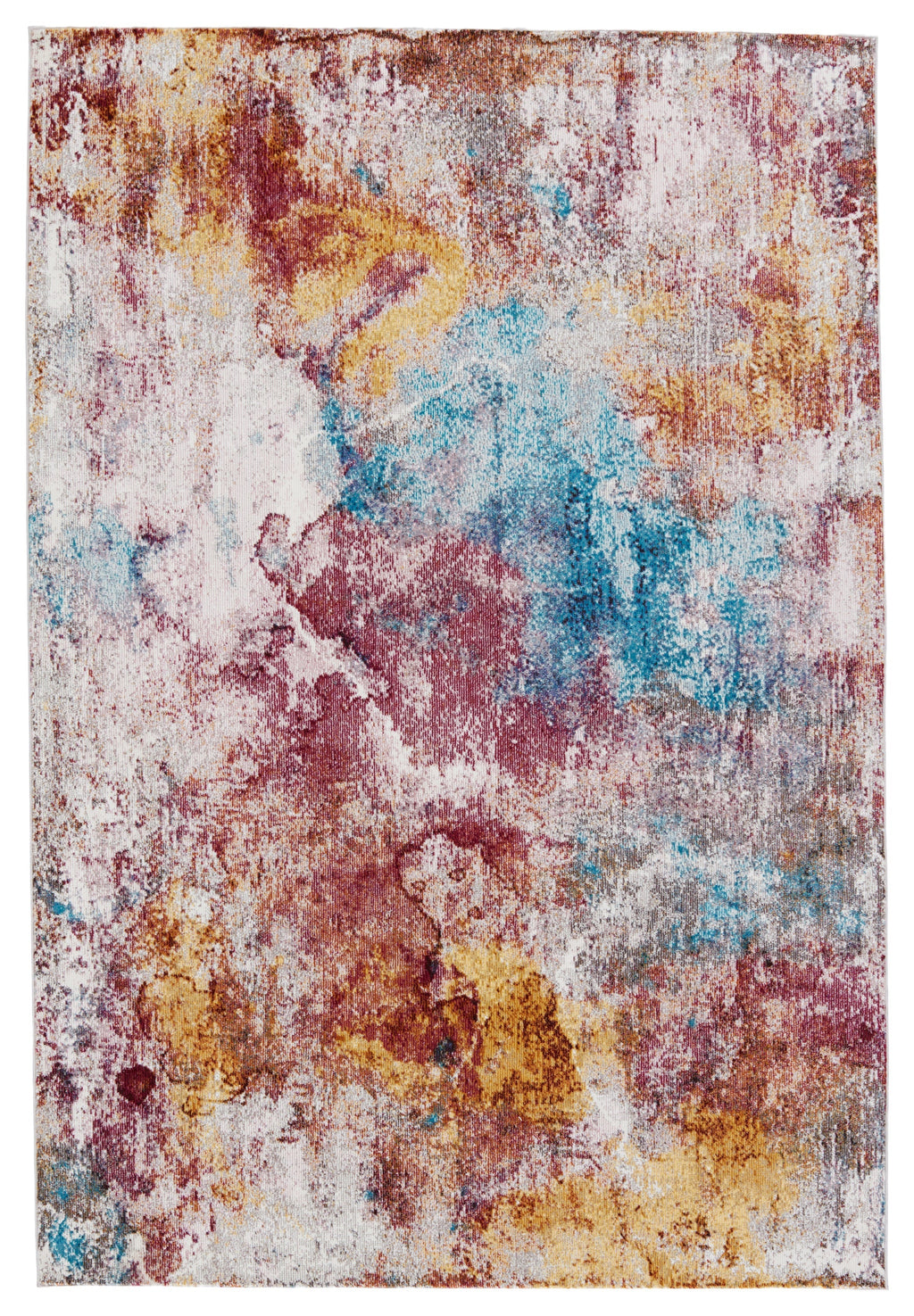 Comet Abstract Rug in Multicolor & Red by Jaipur Living