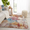 Comet Abstract Rug in Multicolor & Red by Jaipur Living