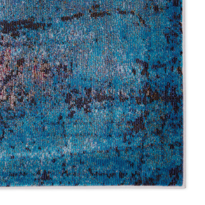 Hoku Abstract Rug in Blue & Brown by Jaipur Living