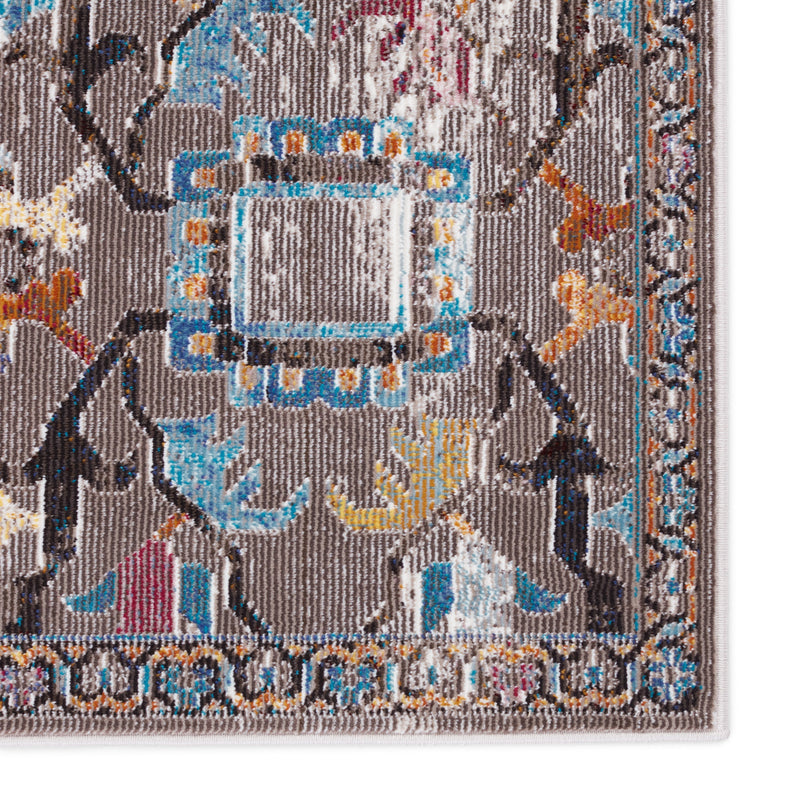 Namid Trellis Rug in Gray & Multicolor by Jaipur Living