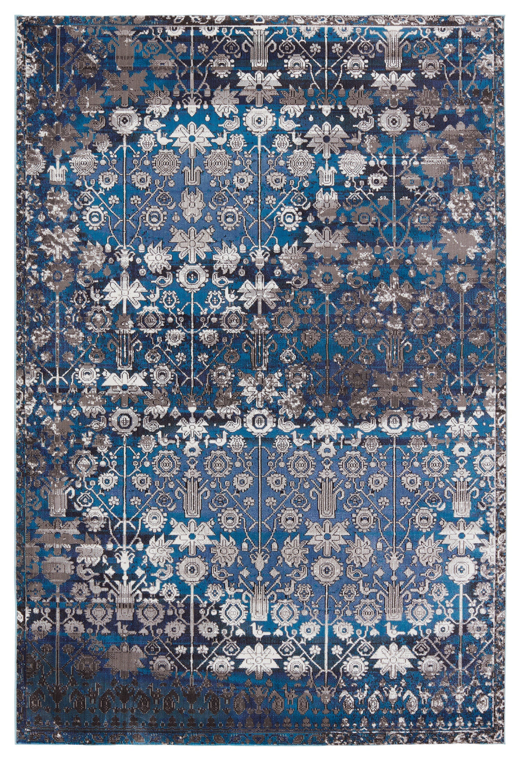 Izar Trellis Rug in Blue & White by Jaipur Living