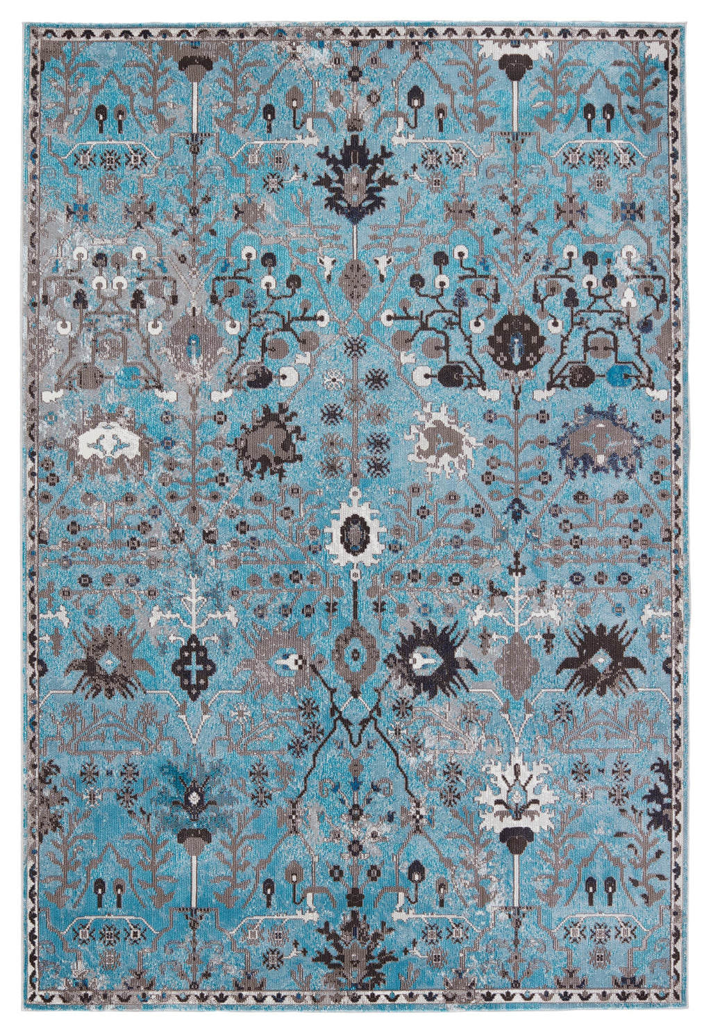 Zaniah Trellis Rug in Light Blue & Gray by Jaipur Living