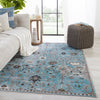 Zaniah Trellis Rug in Light Blue & Gray by Jaipur Living