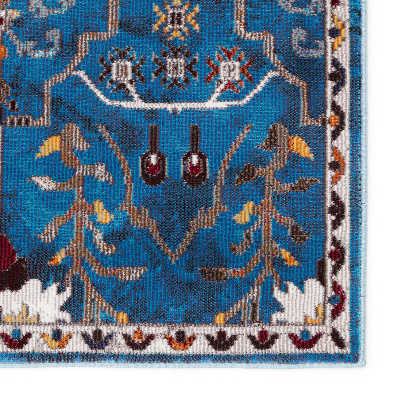 Zaniah Trellis Rug in Blue & Multicolor by Jaipur Living