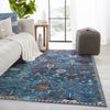 Zaniah Trellis Rug in Blue & Multicolor by Jaipur Living