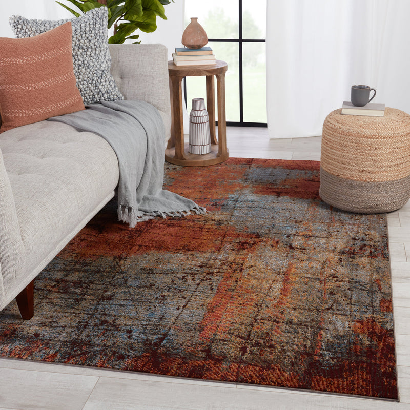 Borealis Hoku Orange & Light Blue Rug 6