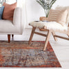 Borealis Hoku Orange & Light Blue Rug 8