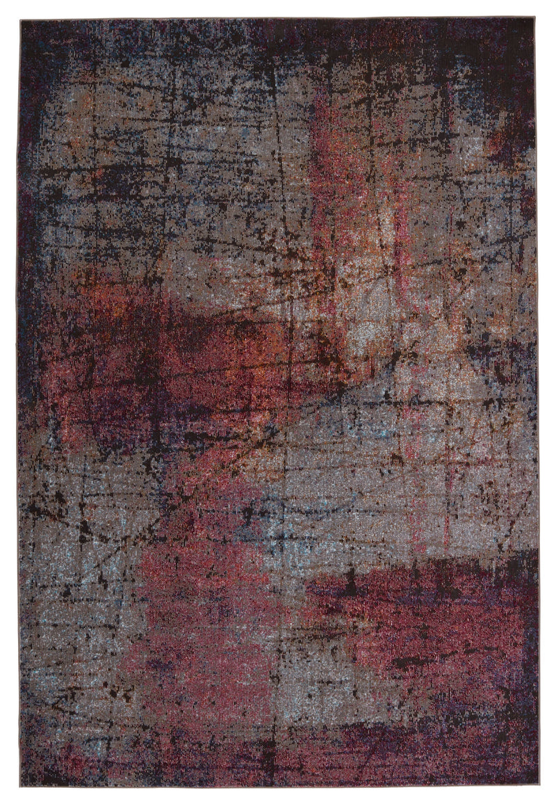 Borealis Hoku Magenta & Gray Rug 1