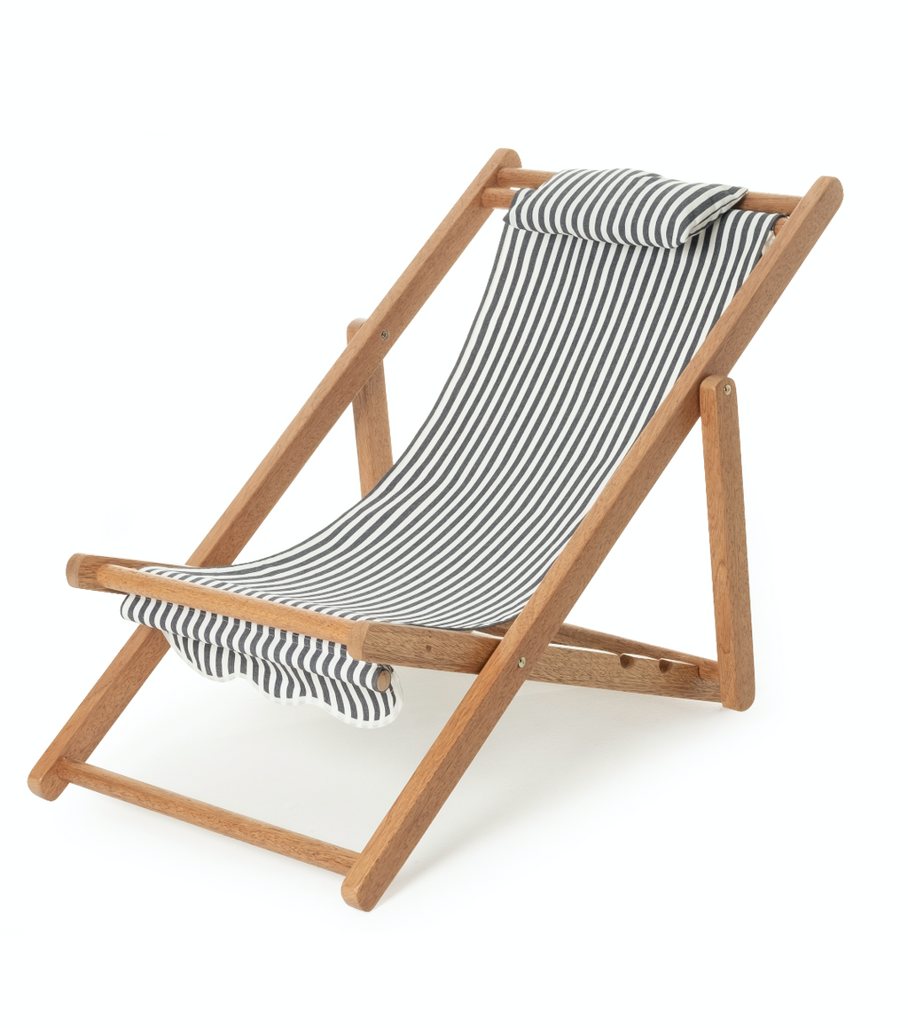 Laurens Navy Stripe Mini Sling Chair