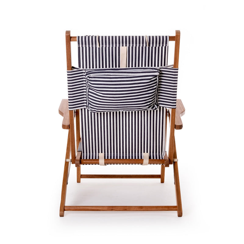 Laurens Navy Stripe Tommy Chair