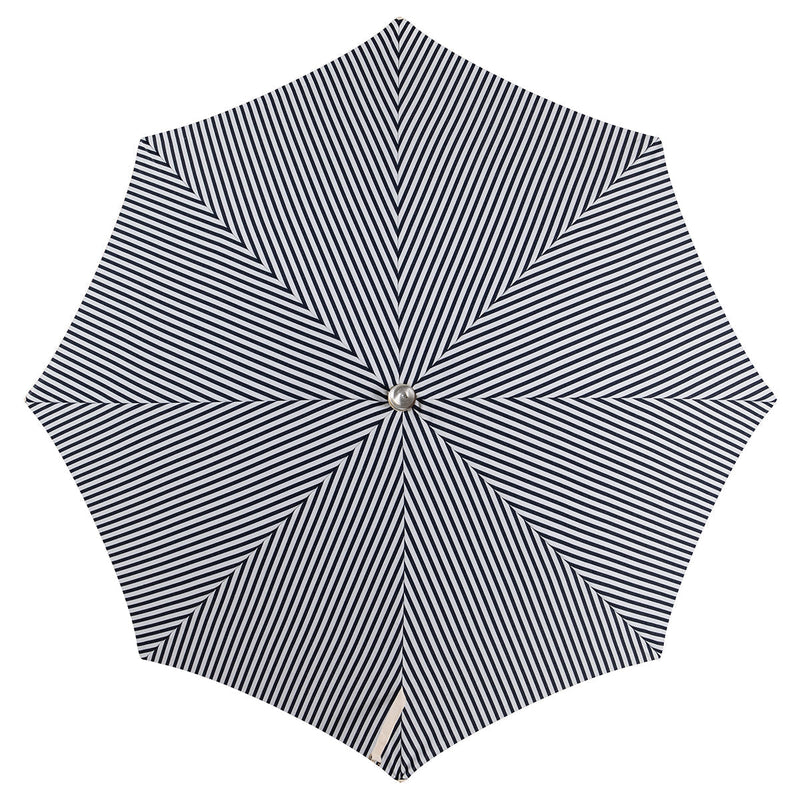 Laurens Navy Stripe Premium Beach Umbrella