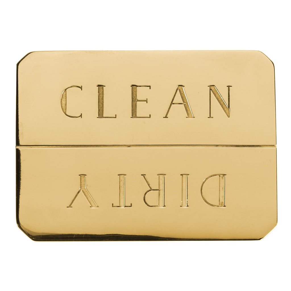 Clean/Dirty Dishwasher Magnet in Solid Brass design by Sir/Madam