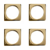 Set of 4 Modernist Napkin Rings in Solid Brass design by Sir/Madam