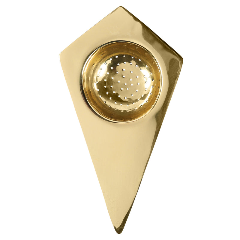 Belgrano Tea Strainer in Solid Brass design by Sir/Madam