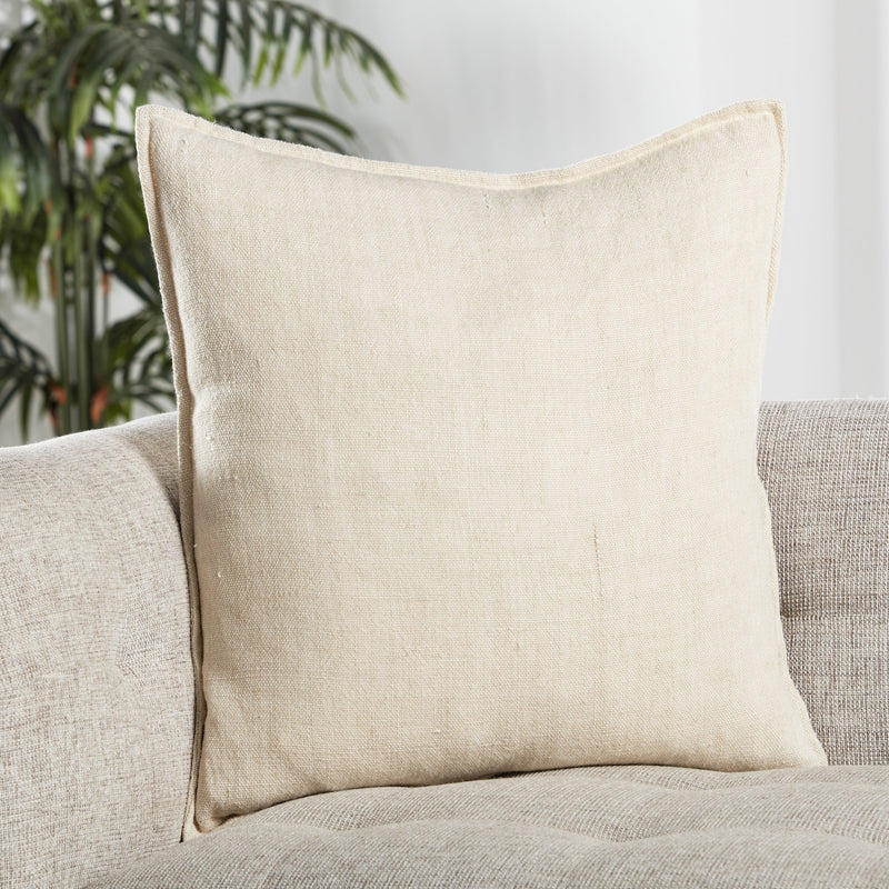 Burbank Blanche Reversible Cream Pillow 4