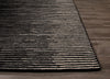 Tabo Handmade Stripe Black & Cream Area Rug