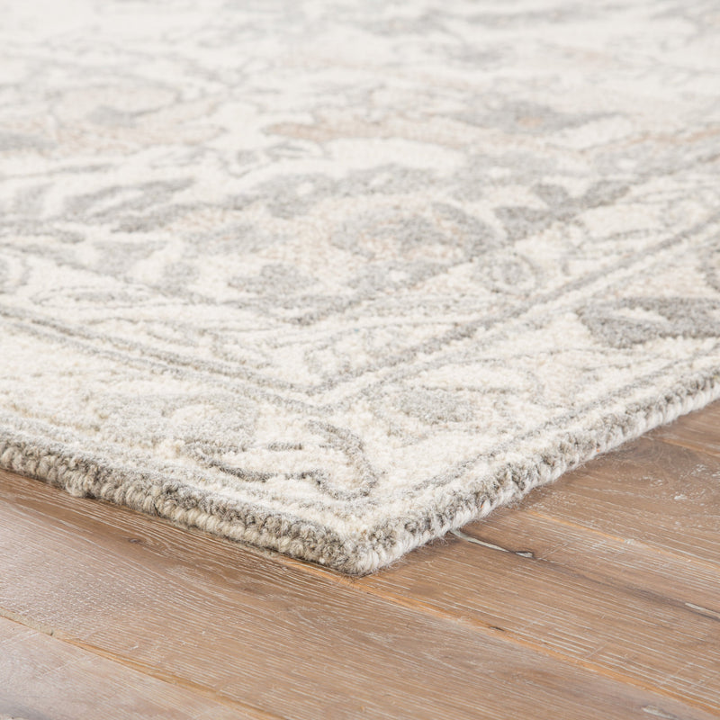 Arabia Handmade Floral White & Gray Area Rug