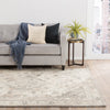 Arabia Handmade Floral White & Gray Area Rug